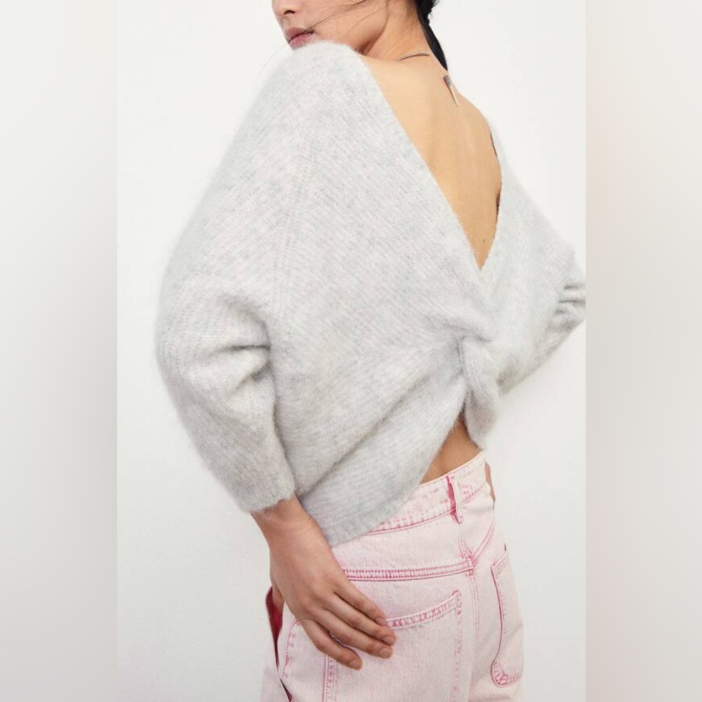 SOLD ba&sh Soft Gray Sweater - Picture 4 of 8